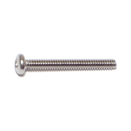 #4-40 x 1 in Phillips Pan Machine Screw, Plain 18-8 Stainless Steel, 25 PK